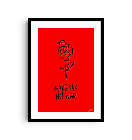 Make Sex Not War by LACORTEMIKE - Fine Art-Print
